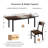  7-piece Dining Table Set With 6 Chairs, 63" Extendable Kitchen Table & Chairs Set For 4-6, Dining Room Table With Metal Frame & Mdf Board, Perfect For Small Apartment Saving Space,easy Clean-1077062784-1077062842