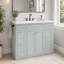 Meuble-lavabo de salle de bain avec lavabo en céramique, 6 tiroirs et portes à fermeture en douceur-138601001