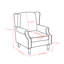 Fauteuil d'appoint à oreilles Duoc Rococo-1080254199
