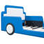 Lit plateforme avec roulettes Blue-1302892503