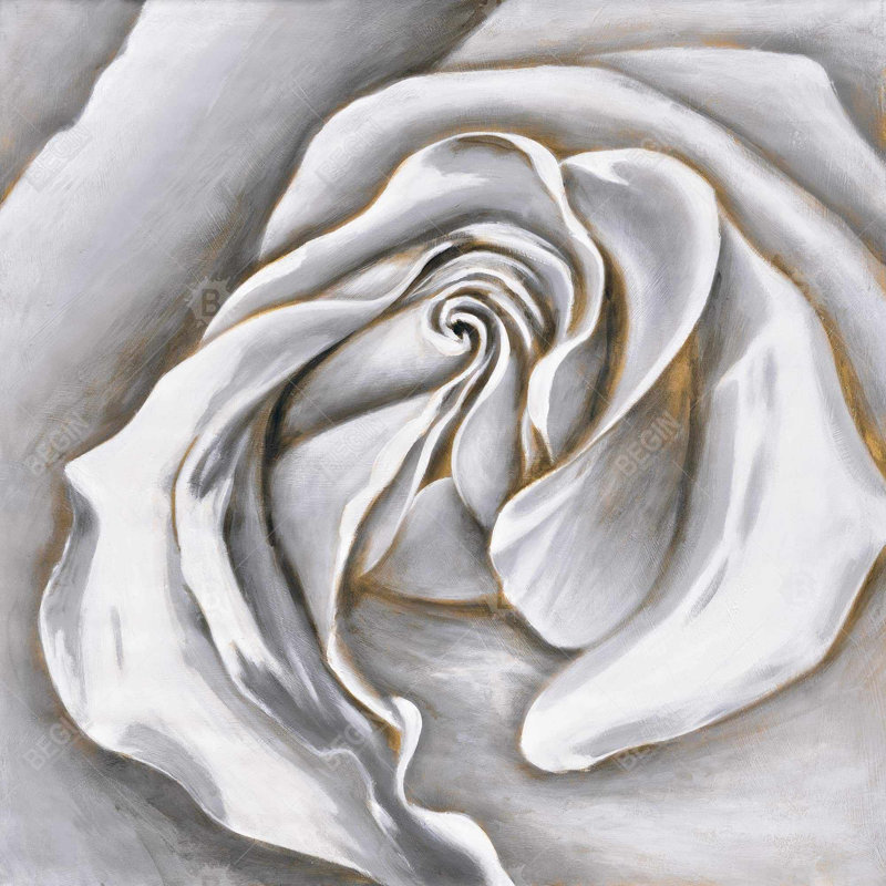 White rose delicate - 18"x18" Throw pillow cover - Poly twill - Print on demand