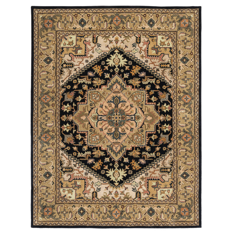 Tapis oriental en laine touffeté à la main Coralena, Rectangle de 10 pi x 14 pi