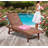 Outdoor Wooden Chaise Lounge Chair Pool Lounge Chair-1881307286