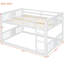 Lit double superposé au-dessus, blanc - fabriqué à partir de matériaux de qualité, rehausse le décor de la chambre à coucher, est livré avec un lit garde-corps et une construction solide pour la durabilité.-480412095