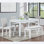 Wooden Dining Rectangular Table With Bench, Kitchen Table With Bench  Small Space,  Person Dining Table