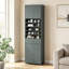 Grey Freestanding Tall Kitchen Storage Cabinet 180cm, Buffet Pantry Cupboard with 4 Doors, Adjustable Shelves and Anti-Tipping Device for Dining Room