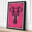 Elephant Heraldic Art Deco - Wrapped Canvas-104225332-104225330