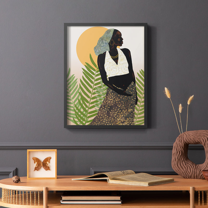 «Her Grace», reproduction encadrée - bois massif, Noir, H 20 po x l 16 po