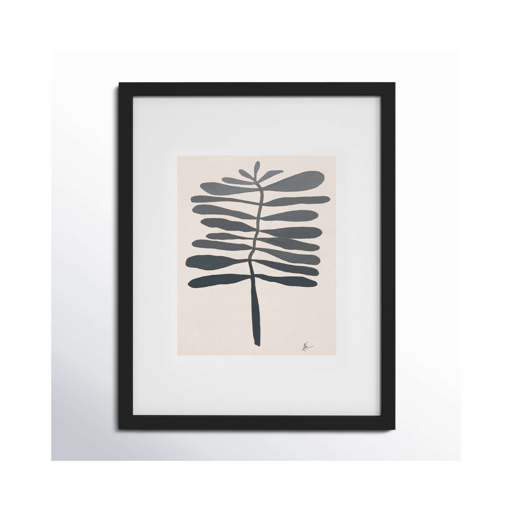 Flora 2 by Lee Lessem, Black, 20" H x 16" W x 1.25" D