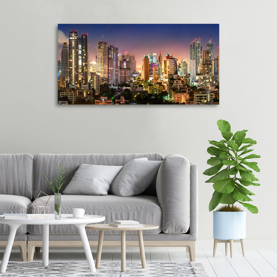 Bangkok bei Nacht - Kunstdrucke auf Leinwand - Wrapped Canvas