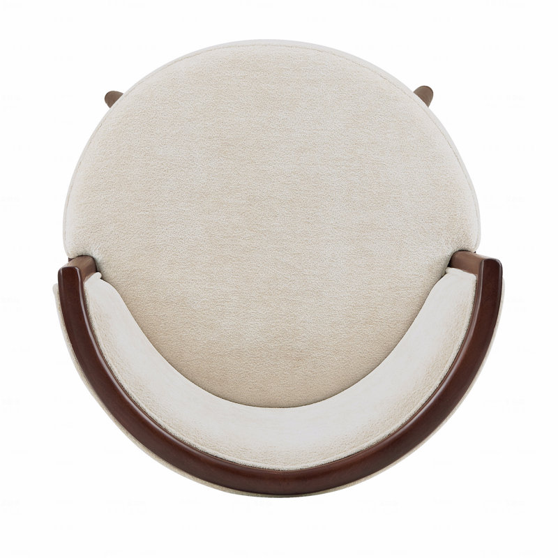 Tabouret de comptoir, 37.6" H x 20.9" W x 21.7" D, Crème, crème