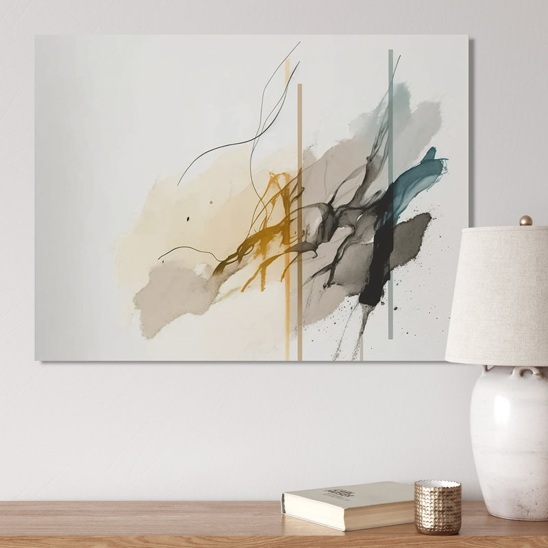 «Mustard Yellow Secrets», reproduction sur toile, H 30 po x l 40 po x P 1,5 po, Toile tendue
