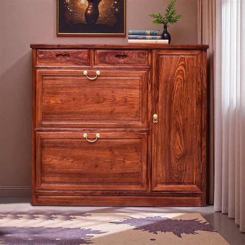 Chinese-style floor-standing shoe storage cabinet