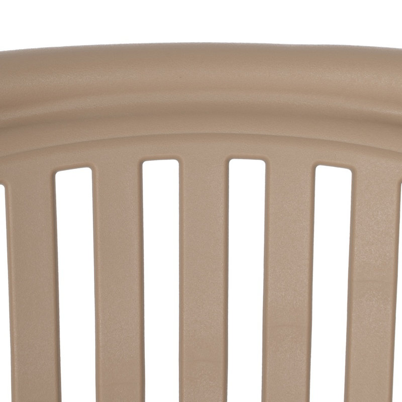 Finis Stacking Patio Dining Side Chair, Beige