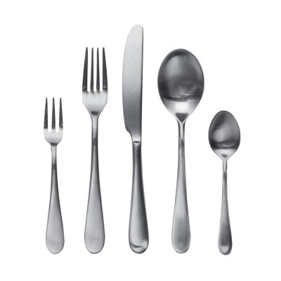 Ensemble de couverts Natura avec fourchettes à gâteaux - 30 pièces - Acier inoxydable