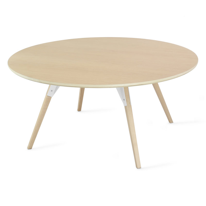 Table basse clarke, H 18 po x L 46 po x l 46 po, Érable, Érable / blanc
