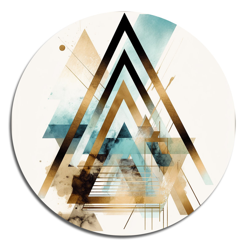 Boho Geometric Wall Art, Triangle Modern Decor - Triangle Boho I, 29" H x 29" W x 1" D