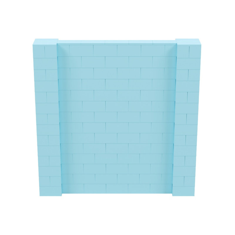 Ensemble mural de blocs géants 7 'T, H 84 po x L 84 po, Bleu clair
