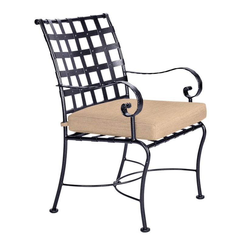 Classico Outdoor Dining Armchair, Graphite, Flagship Stone Sunbrella®