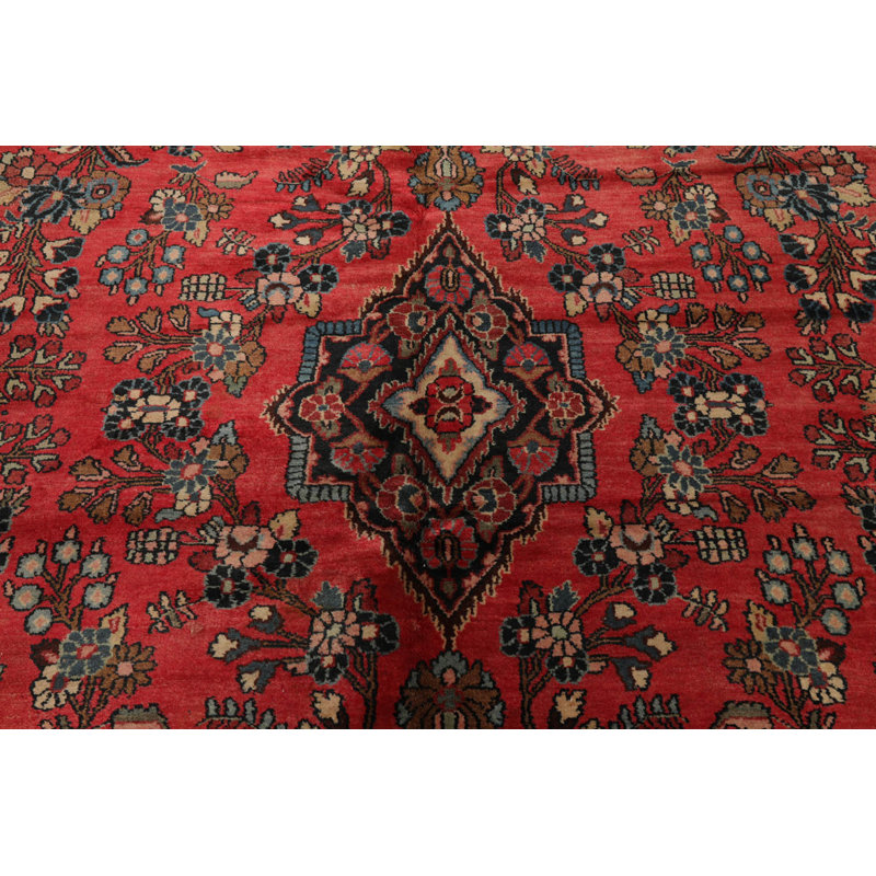 Tapis rose traditionnel noué à la main 100% laine Palace Lilihaan Palace, gris anthracite