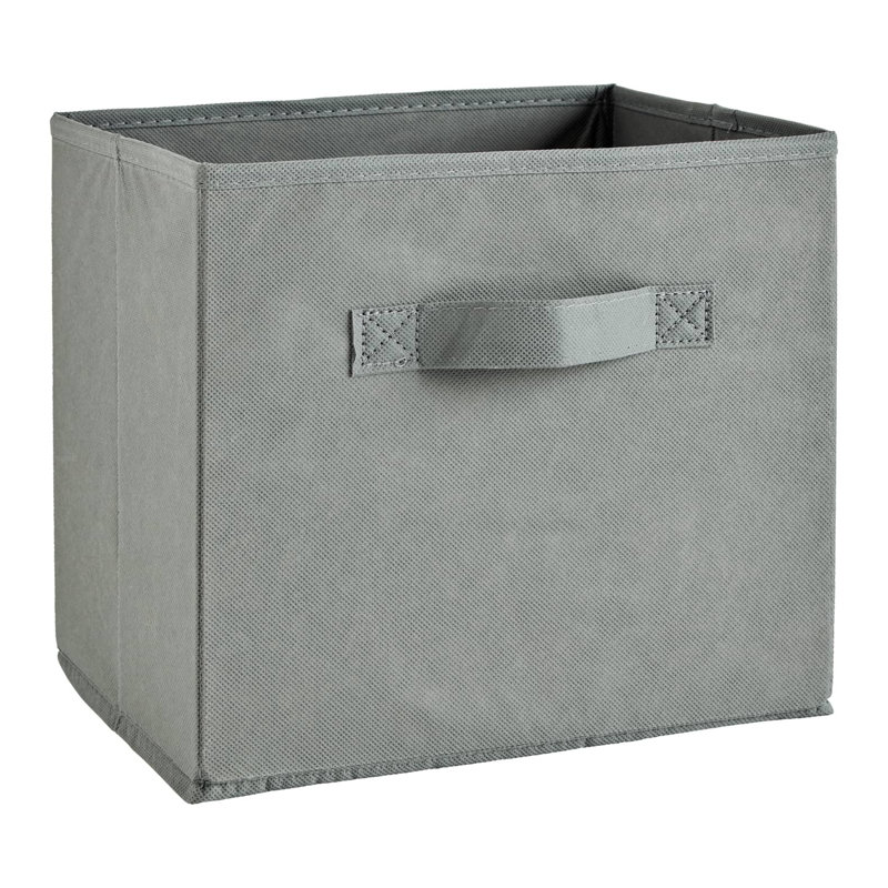 Rebrilliant Northville Fabric Decorative Basket, 24cm H x 24cm W x 24cm D, Grey
