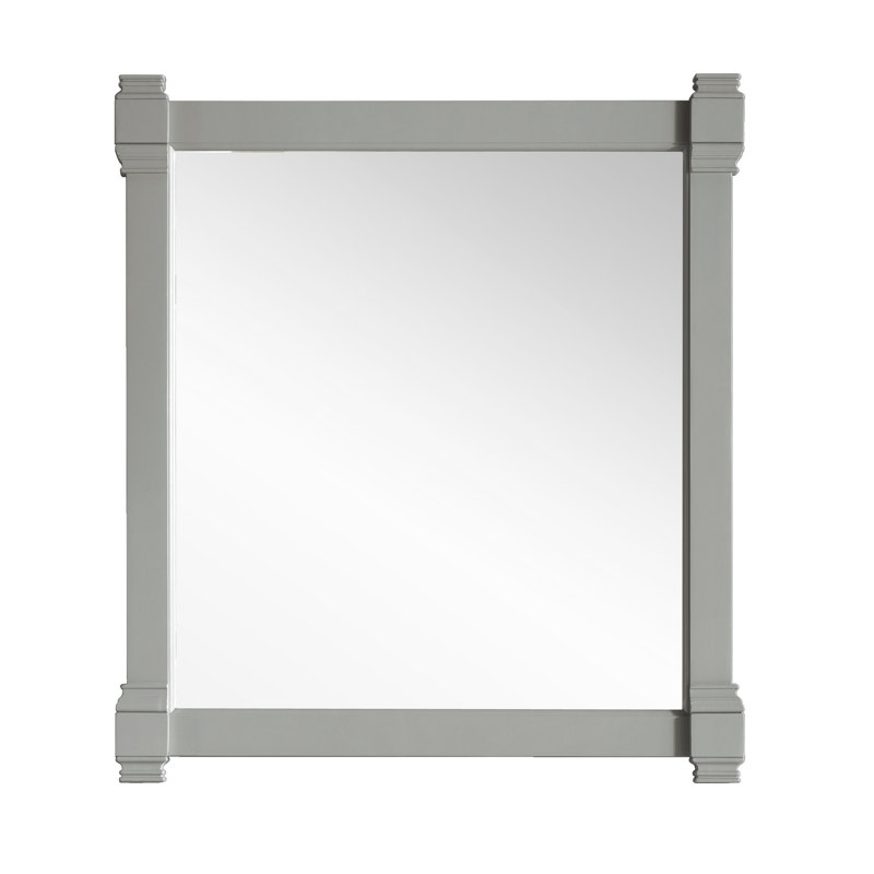 Brittany Flat Beveled Wall Mirror, Urban Gray, 39.25" x 22"