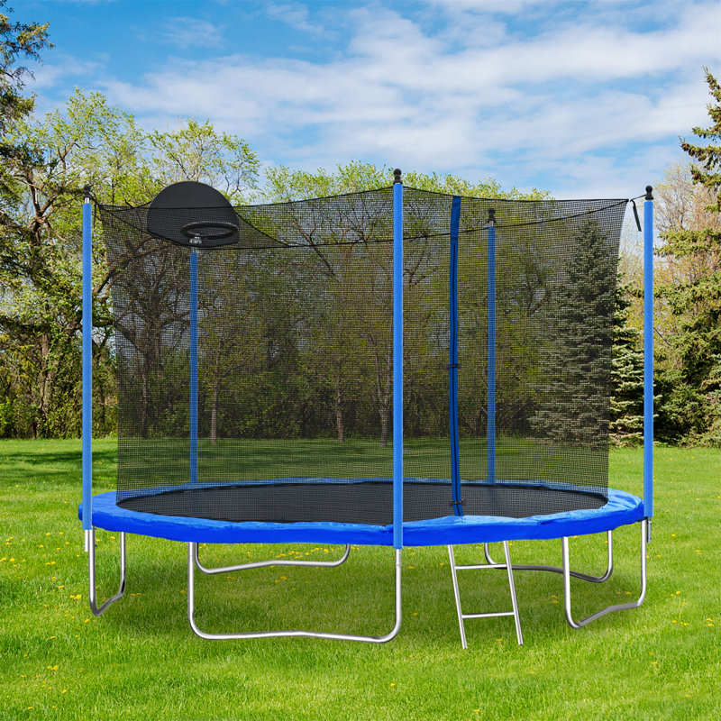 Trampoline de jardin rond 11,8 pi avec enceinte sécuritaire