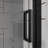 32"x 72" Pivot Bifold Frameless Glass Shower Door 1/4 inch (6mm) Tempered Clear Glass Swing Shower Panel in Black Finish, Reversible Installation