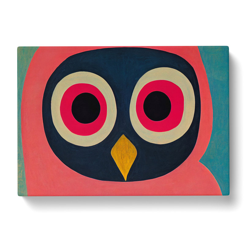 Bold Abstract Owl Vol.2 - Wrapped Canvas, 50cm H x 76cm W x 3cm D