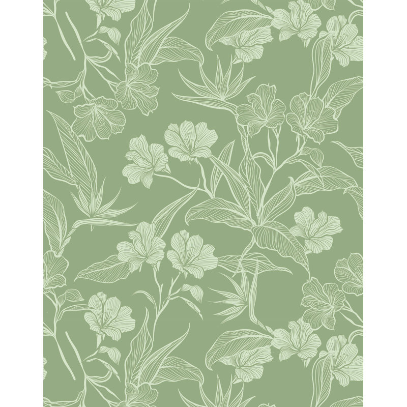Maceus 7m x 75cm Wallpaper Roll, Green