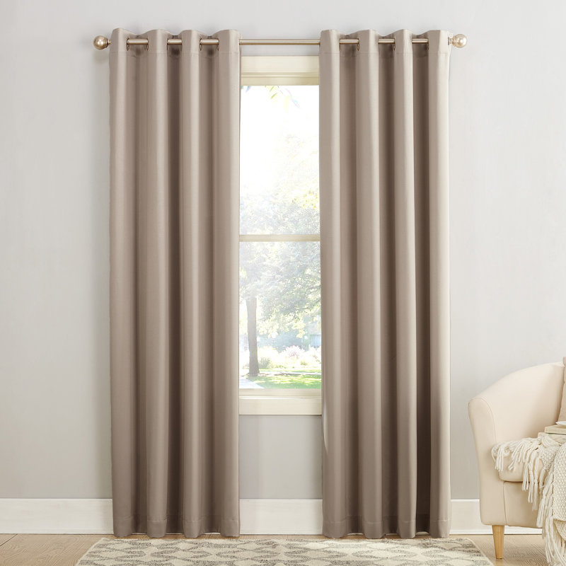 Panneau de rideau à oeillets à économie d'énergie thermique - Basics by Wayfair ™, Pierre, l 54 po x L 63 po