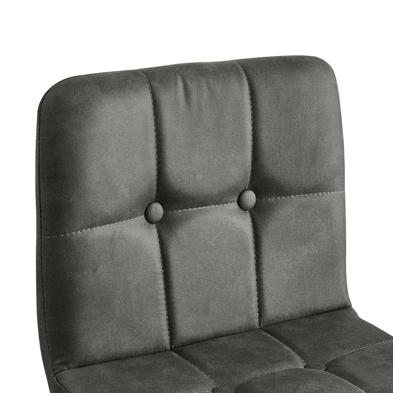 Anglers Upholstered Counter Stool with Metal Frame, Grey