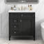 Meuble-lavabo de 30 po avec lavabo supérieur, meuble-lavabo moderne avec 2 tiroirs et tiroir escamotable, meuble-lavabo simple-121294440