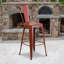Commercial Grade Distressed Metal Indoor-Outdoor Counter Height Stool with Back-1728823599-1728823569