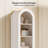 74.8" Tall Arched Bookshelf Set Of 2, 6-Tier Narrow Open Bookcase-1796340499