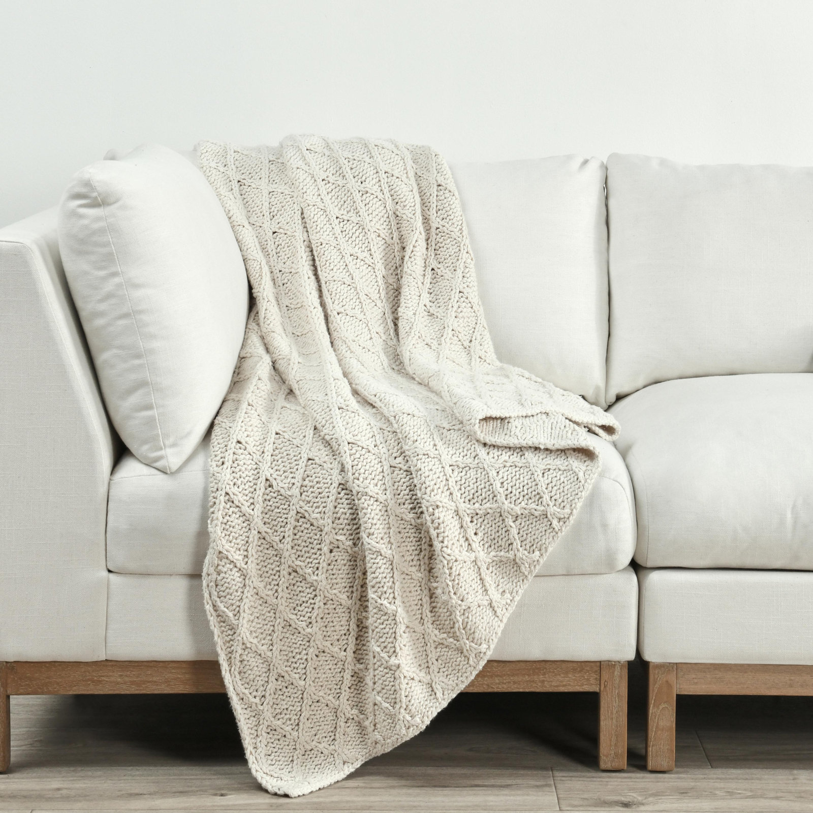 Jamal Cotton Knit Throw Blanket