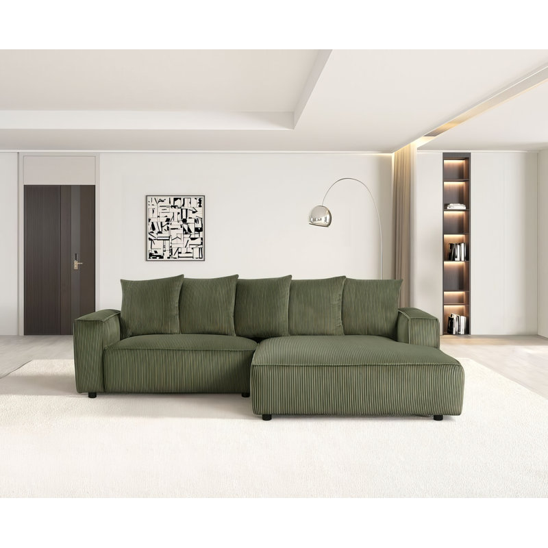 Raquel Sectional, Olive Fabric