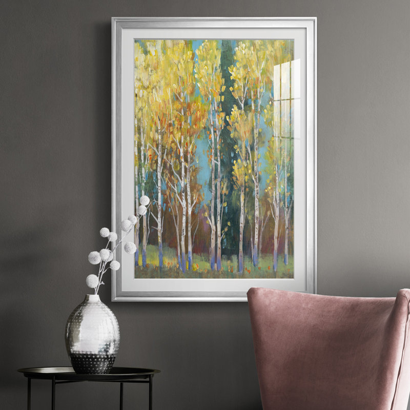 Aspen Grove I - reproduction de cadre photo, Cadre argenté, H 42,5 po x l 30,5 po x P 1 po