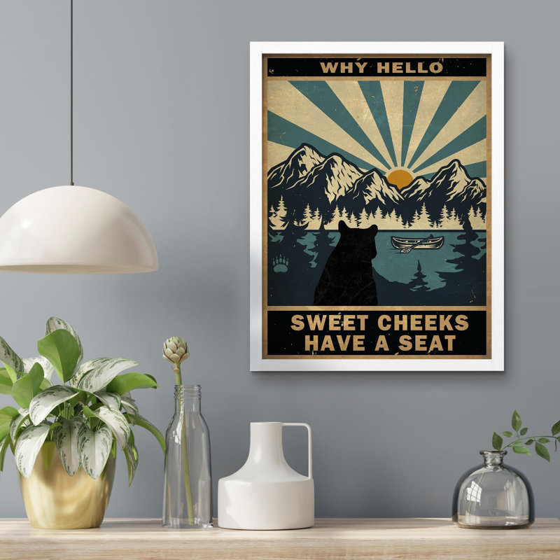 «Funny Cat Quotes Bar Sign Prints» sur papier, H 10 po x l 8 po, Blanc