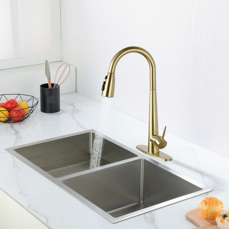 Robinet de cuisine SMARTLET, Or brossé