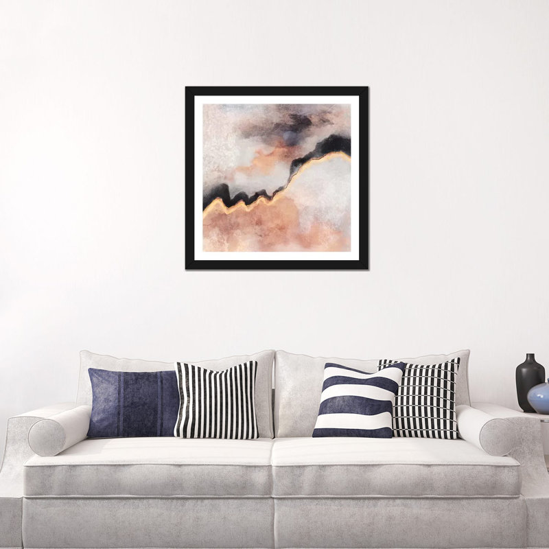 « Path » par Elisabeth Fredriksson-reproduction d’art, Blanc, H 24 po x l 24 po x P 1 po, Papier encadré noir