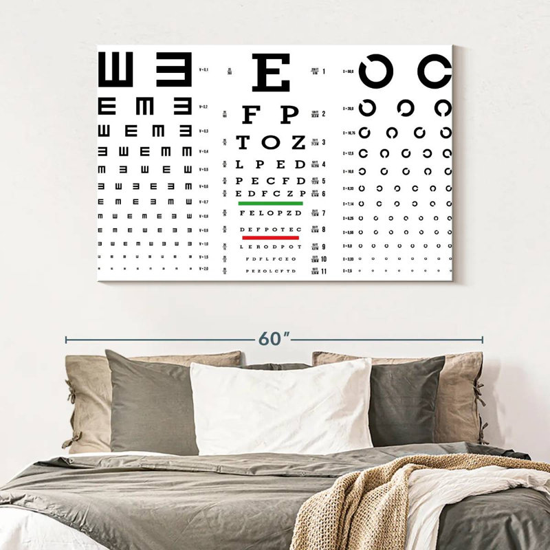 Alcaraz Vision Test Charts, 34" H x 51" W