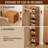 9-Tier Expandable Folding Bamboo Storage Rack, Space-Saving Storage Solution, No Assembly Required