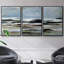 Indigo Tile IV, ensemble de 3 toiles encadrées sur toile-97792068-97792074
