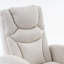 Chaise berçante en coton et lin avec repose-pieds réglable
