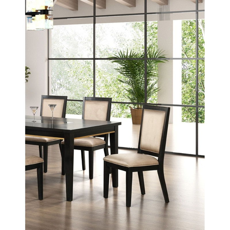 Ensemble de chaises de salle à manger 2 pièces Contemporary Espresso