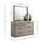 Commode double 6 tiroirs avec miroir Khadidra