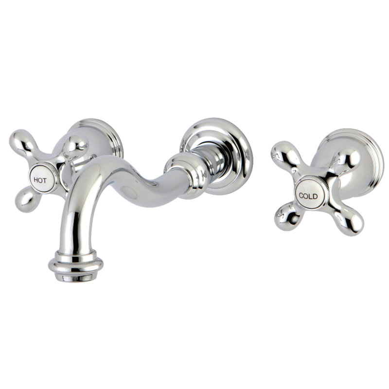 Robinet de salle de bain mural Kingston, Chrome poli