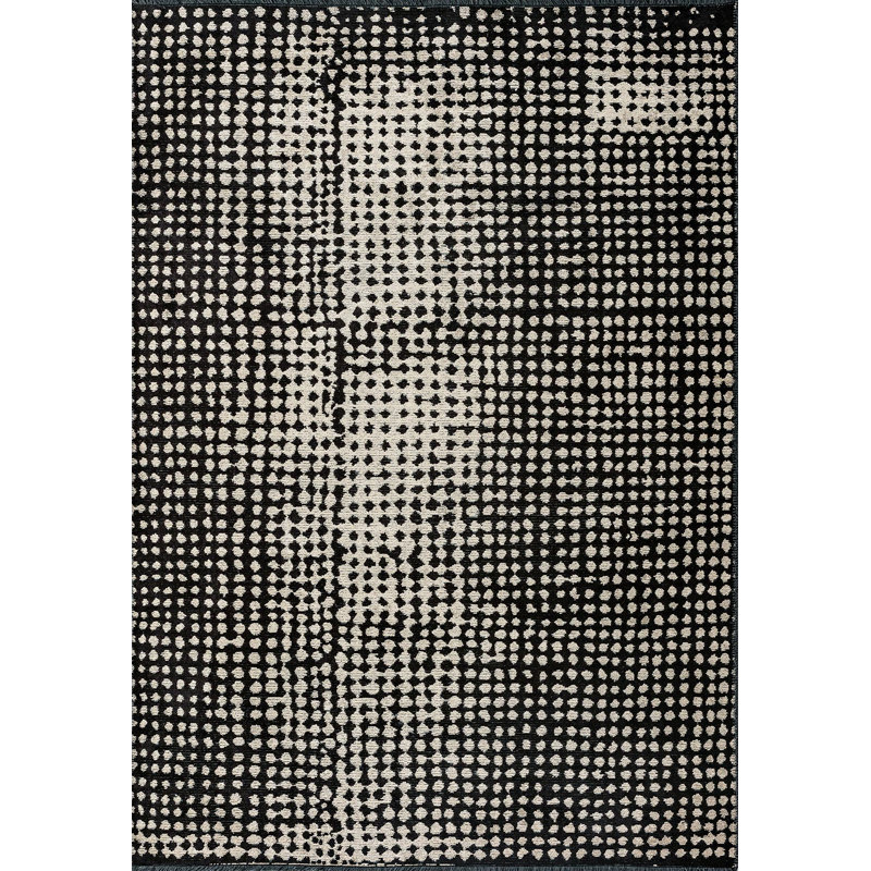 Besir Abstract Hand Loom Indoor / Outdoor Area Rug, Rectangle 7'10" x 11'1"