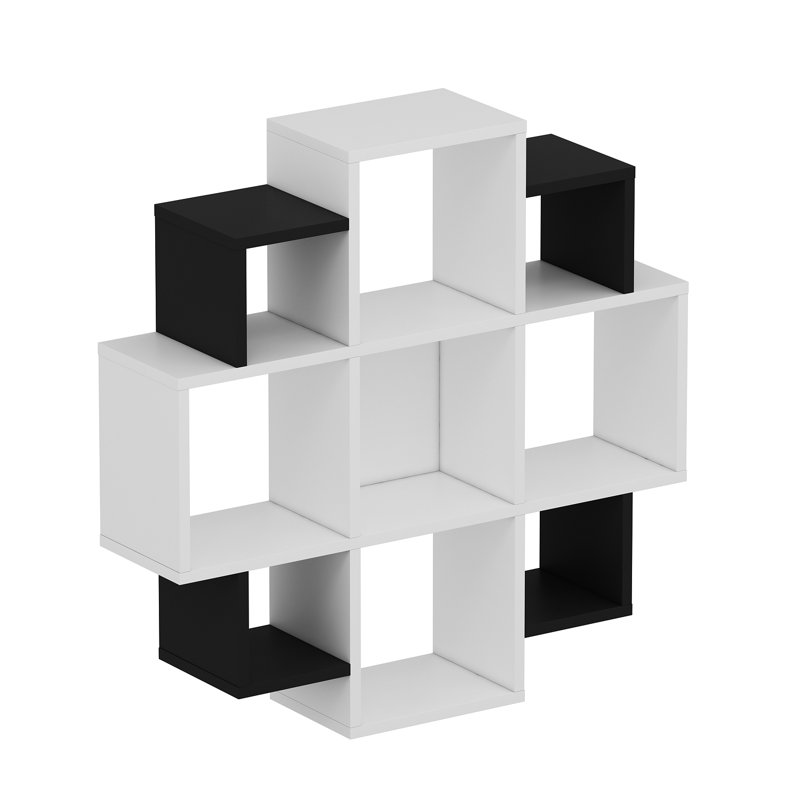 Zaria Cube Shelf, White/Black